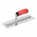 Goldblatt Pro Stainless Steel V-Notch Trowel 1/2 in. x 1/2 in. G02365